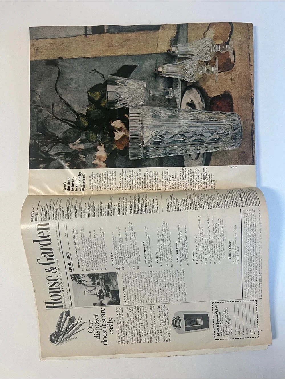 1974 Vintage House & Garden decorating magazine  April 1974